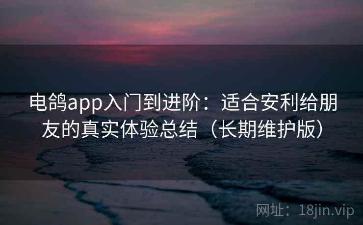 电鸽app入门到进阶：适合安利给朋友的真实体验总结（长期维护版）