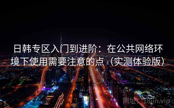 日韩专区入门到进阶：在公共网络环境下使用需要注意的点（实测体验版）
