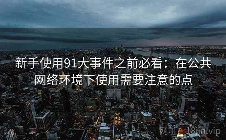 新手使用91大事件之前必看：在公共网络环境下使用需要注意的点