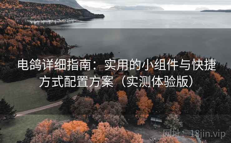 电鸽详细指南：实用的小组件与快捷方式配置方案（实测体验版）