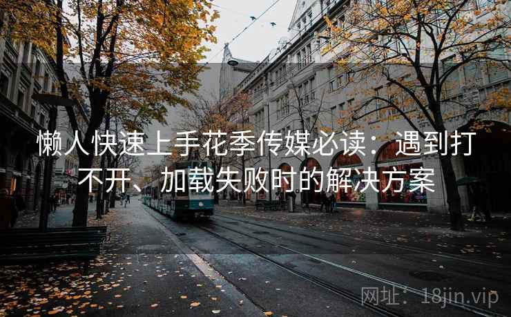 懒人快速上手花季传媒必读：遇到打不开、加载失败时的解决方案