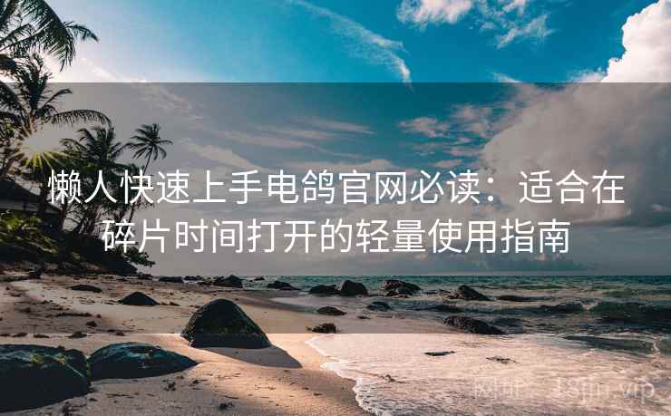 懒人快速上手电鸽官网必读：适合在碎片时间打开的轻量使用指南