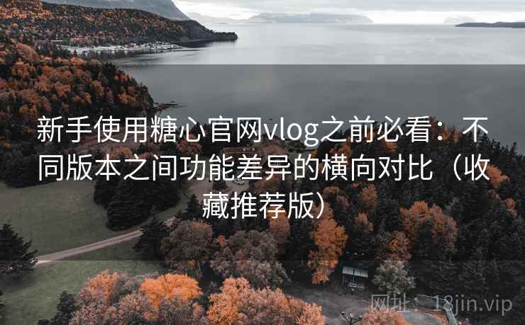 新手使用糖心官网vlog之前必看：不同版本之间功能差异的横向对比（收藏推荐版）
